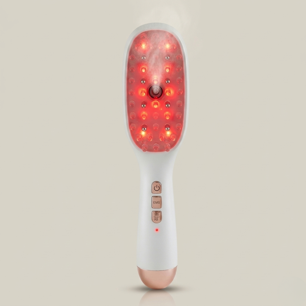 BROSSE MASSANTE LED  RESTAURATION CAPILAIRE